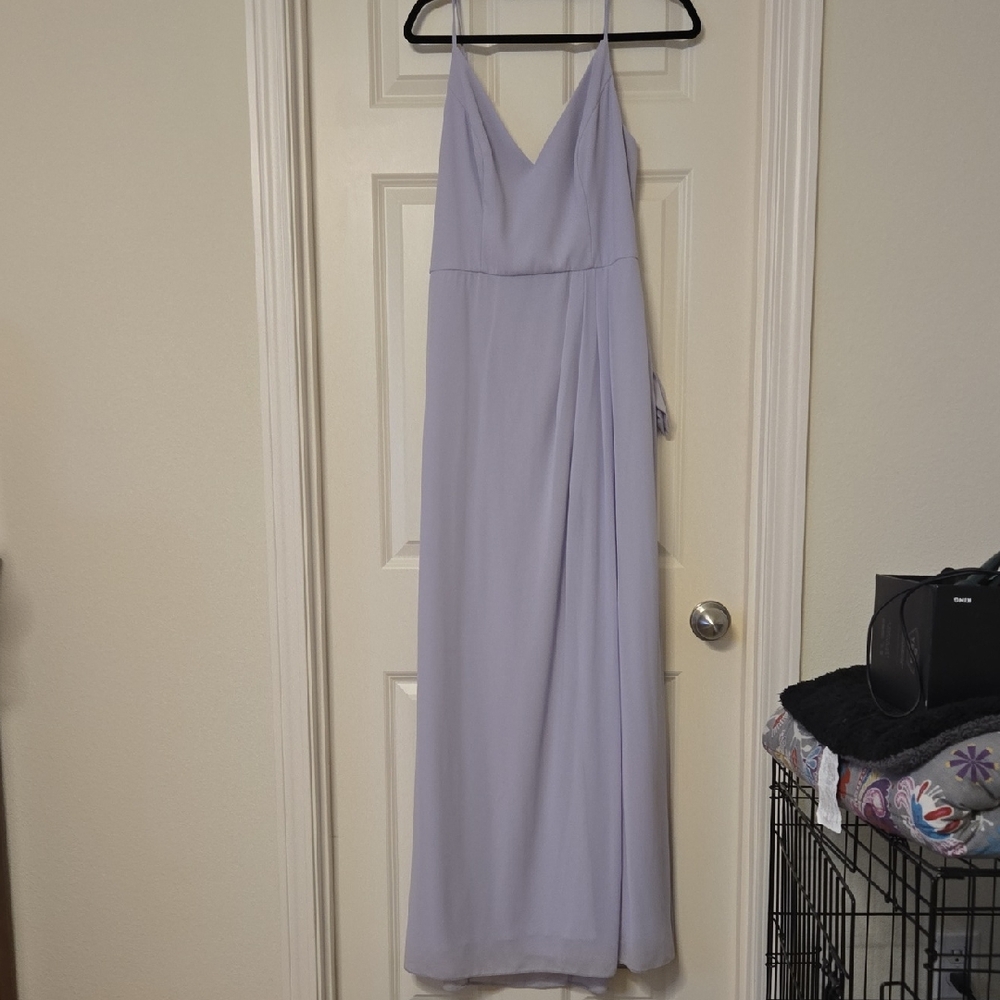 David's Bridal Light Purple Maxi Dress